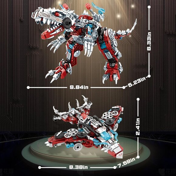 2 in 1 Dinosaurs Building Kits 422PCS, Compatible with Normal Dinosaurs Bricks - Picture 2 of 4